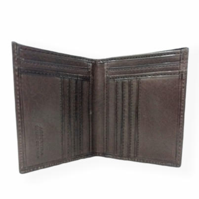 Billetera cuero marrón Euros