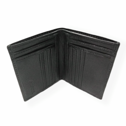 Billetera cuero negro Euros